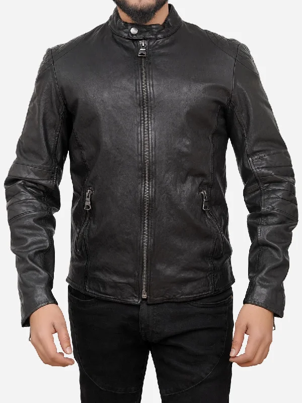 Roman Sheepskin Leather Biker Jacket