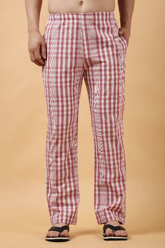 Soft Red Checked Cotton Pajama