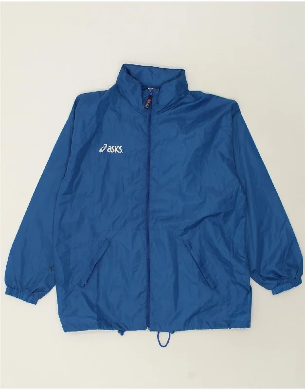 ASICS Mens Rain Jacket UK 40 Large Blue Polyester