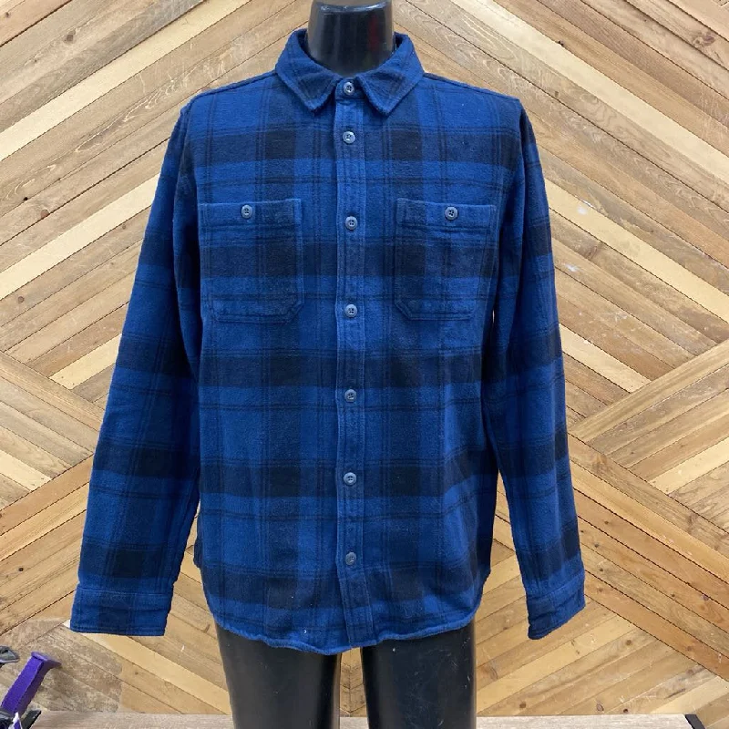 Mountain Hardwear - Men's Flannel Shirt - MSRP $120: Blue/Black-men-LG