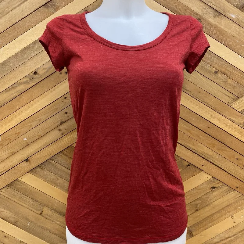 icebreaker - Women's Merino Wool T-Shirt - MSRP $90: Red-women-XS