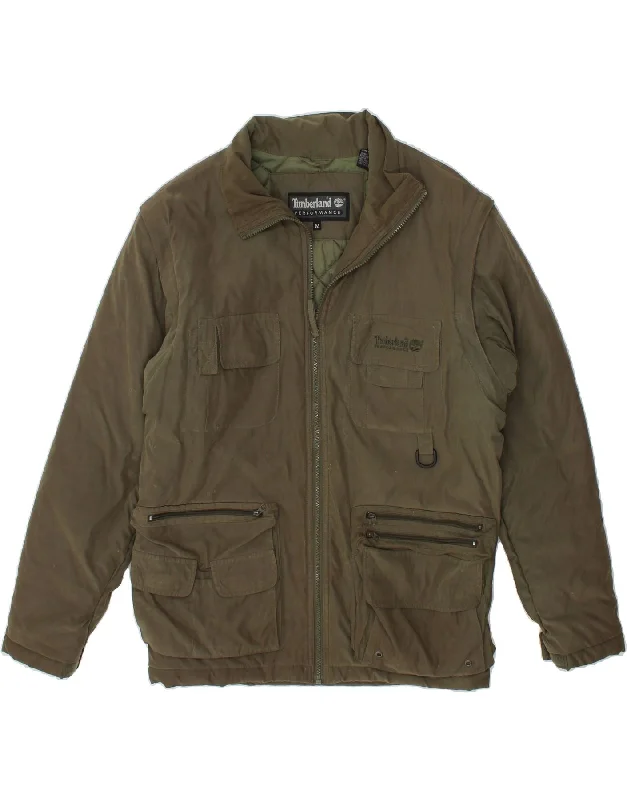 TIMBERLAND Mens Utility Jacket UK 38 Medium Khaki Polyester