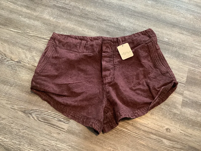 Cozy Hoodies Shorts By Free People In Red, Size: 0