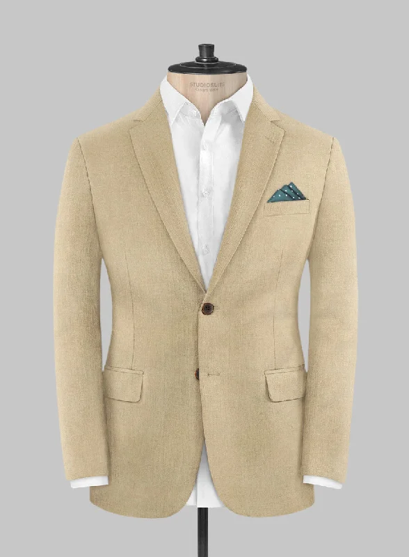 Marco Stretch Tan Wool Jacket