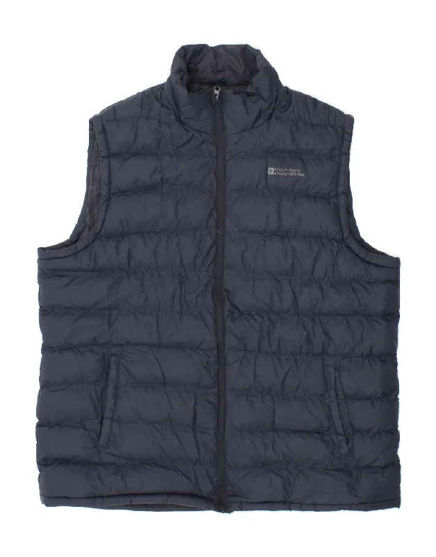 MOUNTAIN WAREHOUSE Mens Padded Gilet UK 44 2XL Navy Blue Polyester