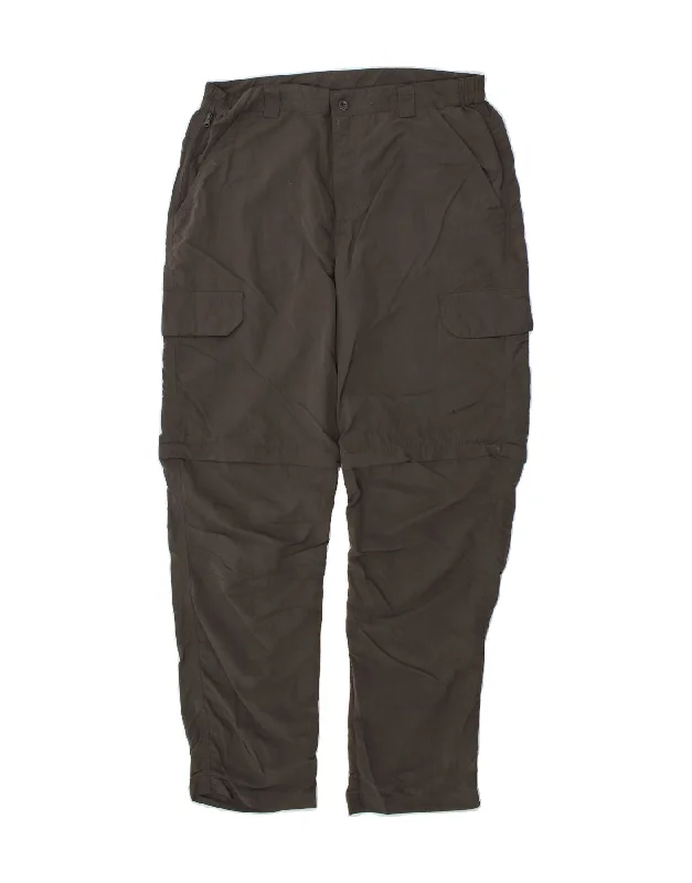 MOUNTAIN WAREHOUSE Mens Slim Cargo Trousers W34 L31 Grey Polyester