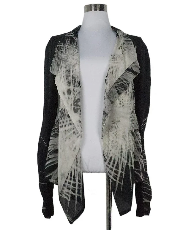 Rick Owens Black & White Print Jacket sz 4