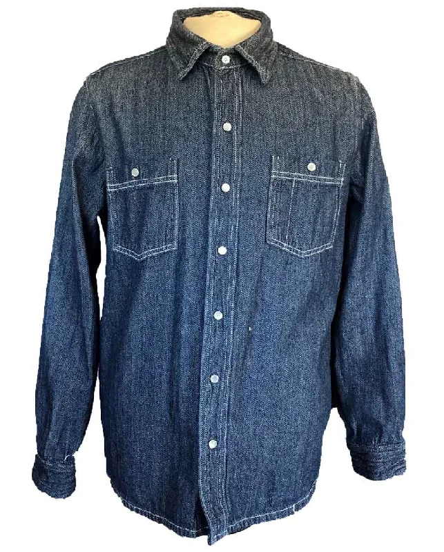 COOL HAND HERRINGBONE MEN’S DENIM SHIRT