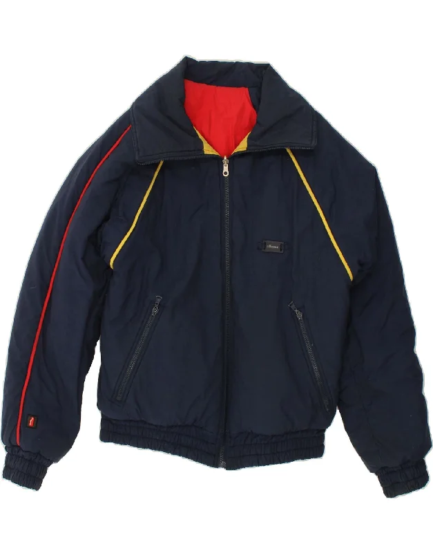 ELLESSE Mens Padded Jacket UK 38 Medium Navy Blue