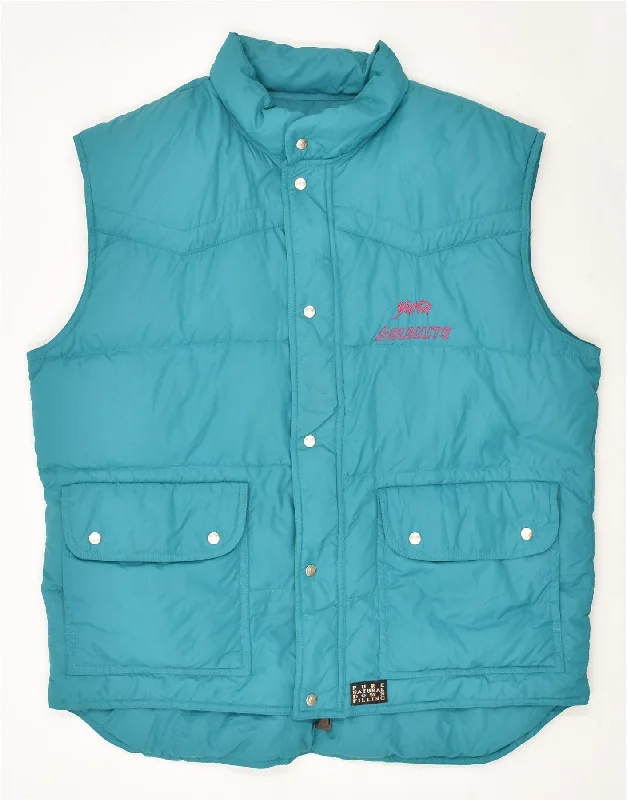 DOLOMITE Mens Vintage Padded Gilet UK 38 Medium Blue