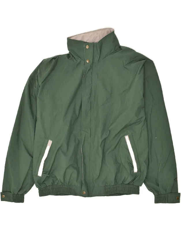 CHAMPION Mens Bomber Jacket UK 44 2XL Green Nylon