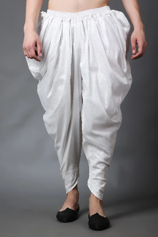 White Cotton Dhoti Pants