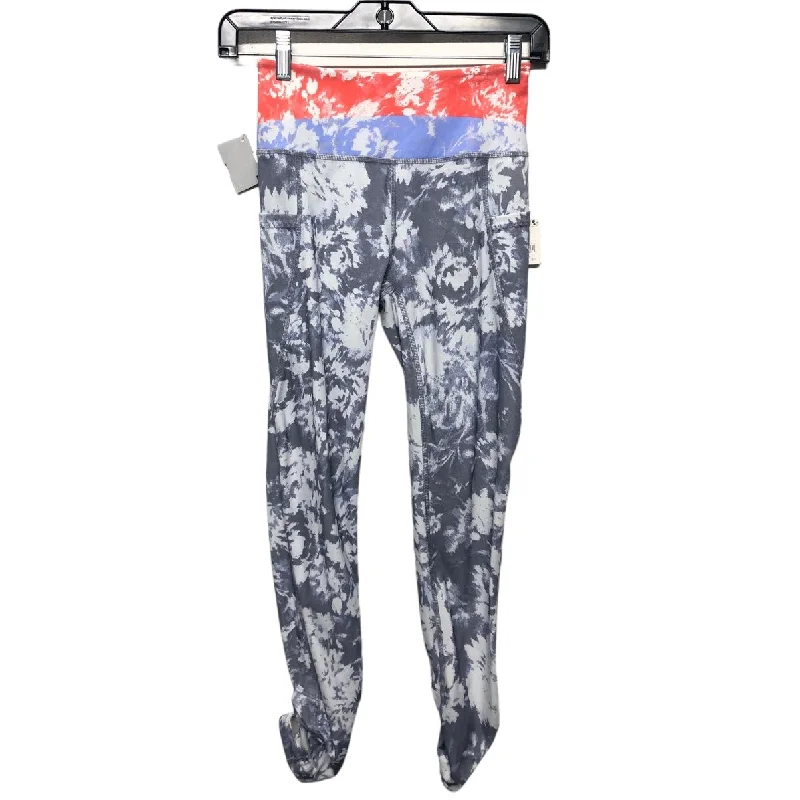 Trendy Basics Athletic Leggings By Free People In Blue & Orange, Size: Xs