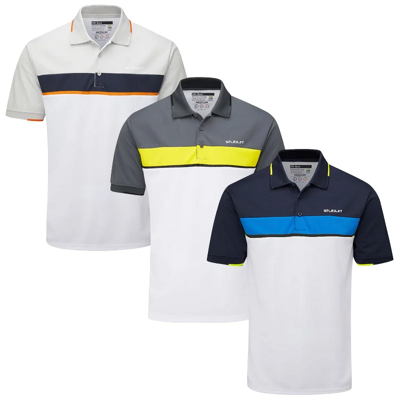 Stuburt Mens Active-Tech Coal Polo Shirt