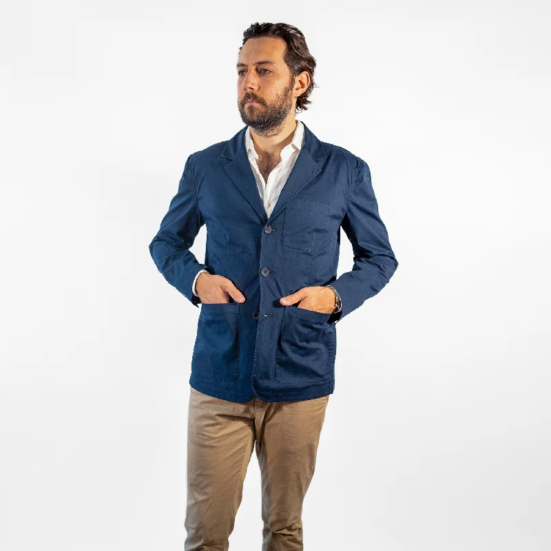 Men's Unstructured Navy Blazer