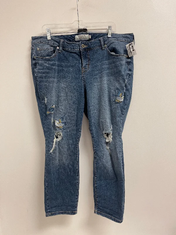 Functional Tops Jeans Skinny By Torrid In Blue Denim, Size: 18