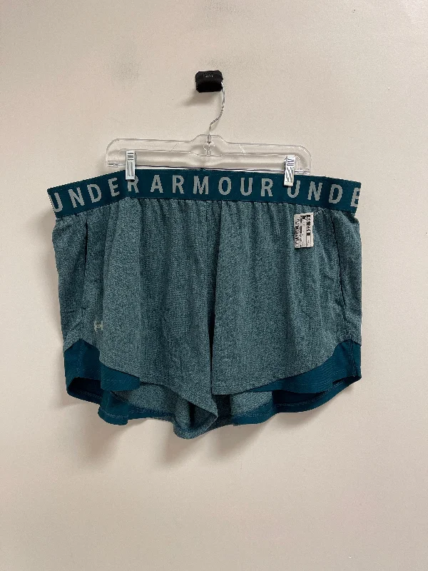 Premium Wardrobe Athletic Shorts By Under Armour In Teal, Size: 3x