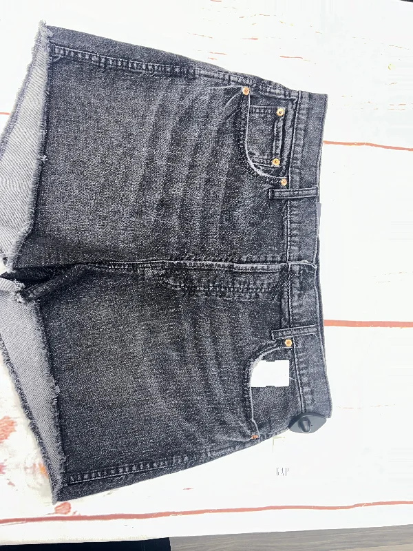 Modern Clothing Shorts By Gap In Black Denim, Size: 16
