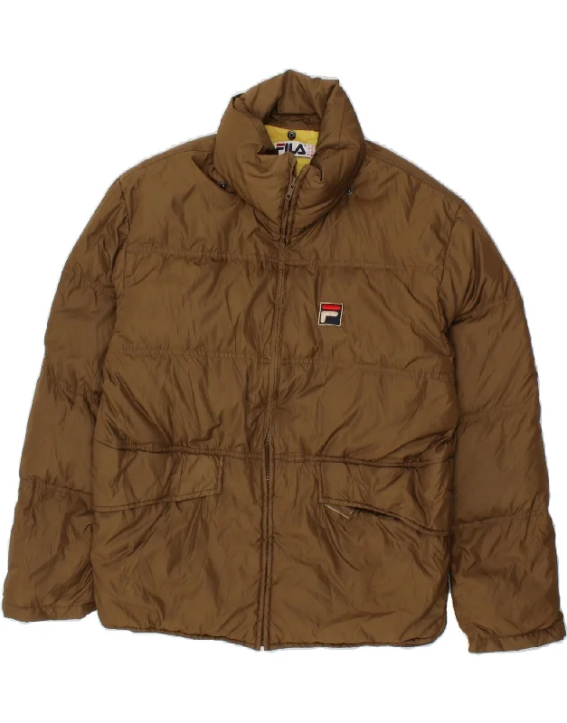 FILA Mens Padded Jacket IT 42 2XS Brown Polyamide