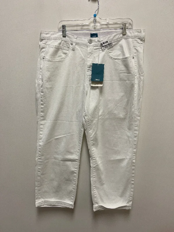 Sleek Tops Jeans Skinny By Jag In White Denim, Size: 18
