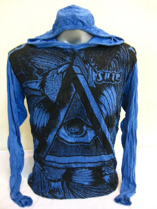 Sure Design Unisex Eye Universe Hoodie Blue