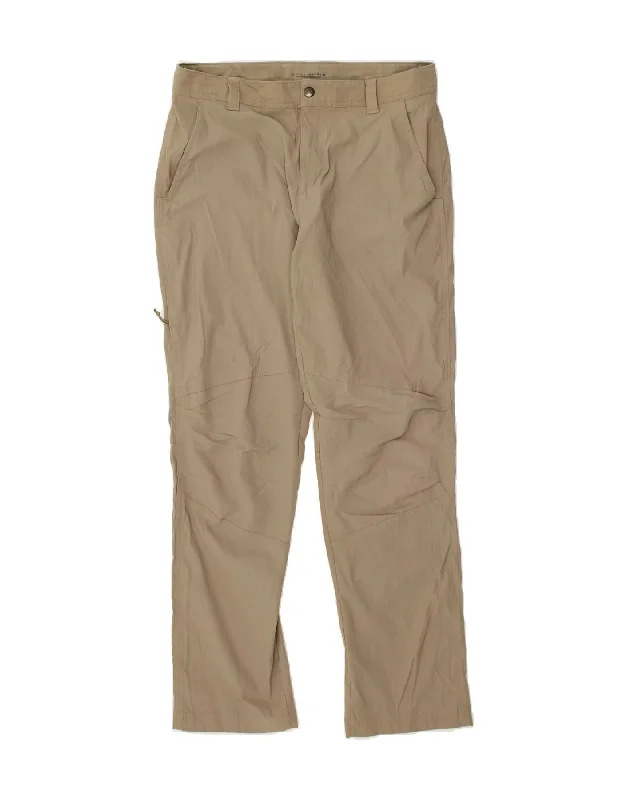 COLUMBIA Mens Slim Hiking Cargo Trousers  W34 L32 Beige Nylon