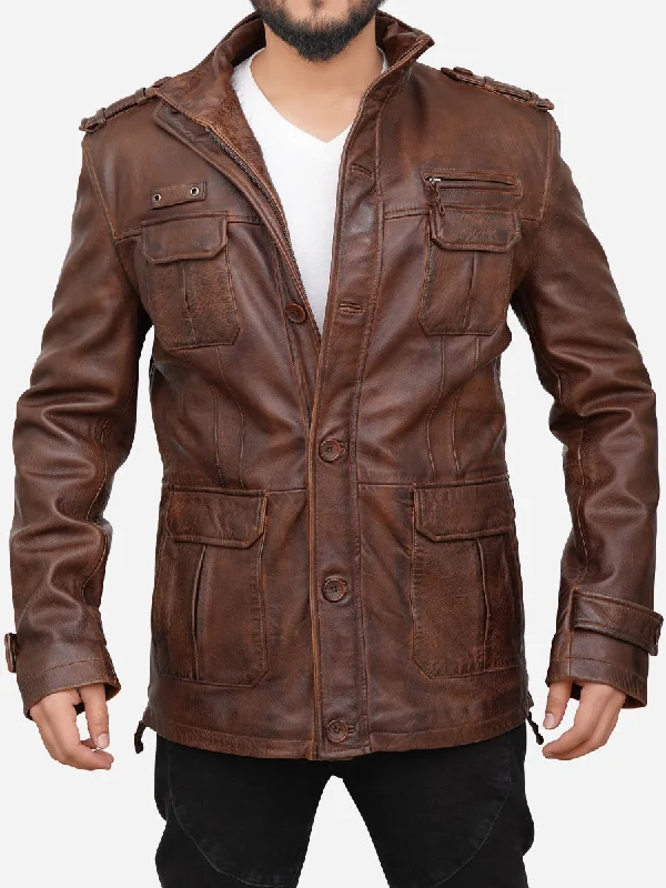 Finley Vintage Brown Leather Jacket