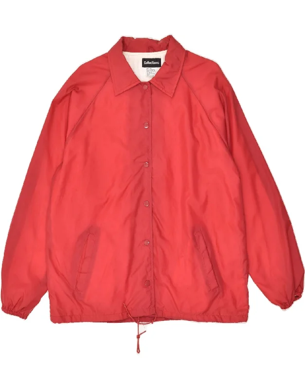 VINTAGE Mens Bomber Jacket UK 42 XL Red Nylon