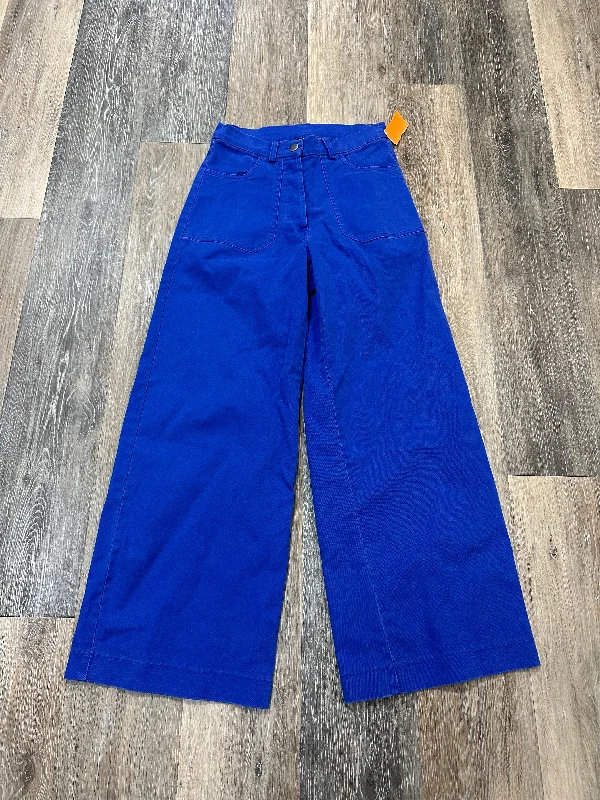 Casual Shirts Pants Wide Leg By Loup In Blue, Size: Xs