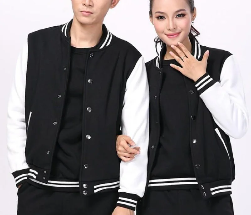 Unisex Baseball Jacket in Black