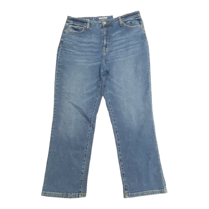 Stylish Jackets Jeans Straight By Sonoma In Blue Denim, Size: 1x