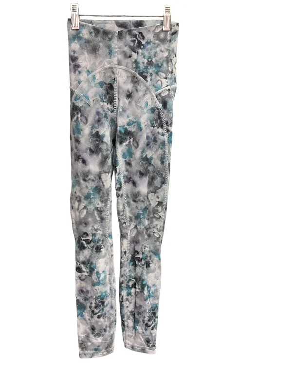 Sleek Tops Athletic Leggings By Lululemon In Grey, Size: 0