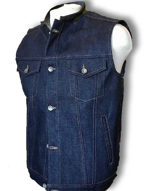 DENIM JEANS VEST MEN’S 23OZER INDIGO