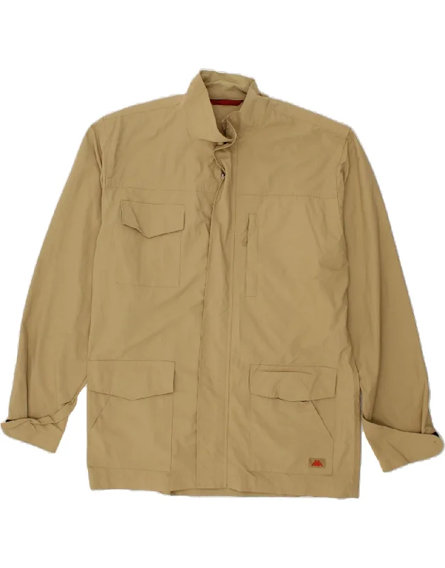 KAPPA Mens Utility Jacket UK 40 Large Beige Cotton