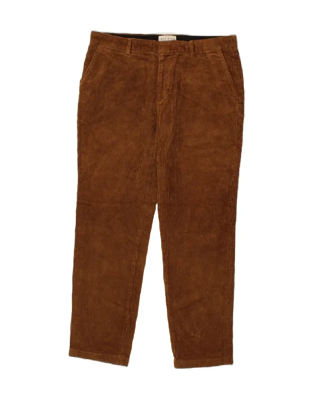 JACK WILLS Mens Slim Corduroy Trousers W36 L31 Brown Cotton