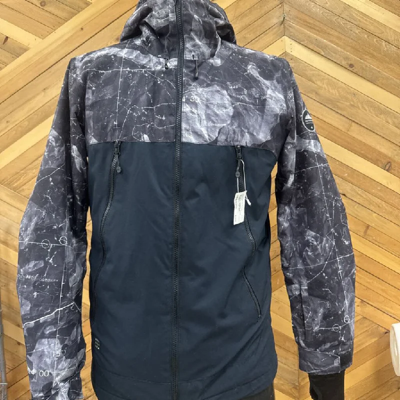 Quiksilver- insulated Mission ski jacket- MSRP $280: Black/Grey -men-xs