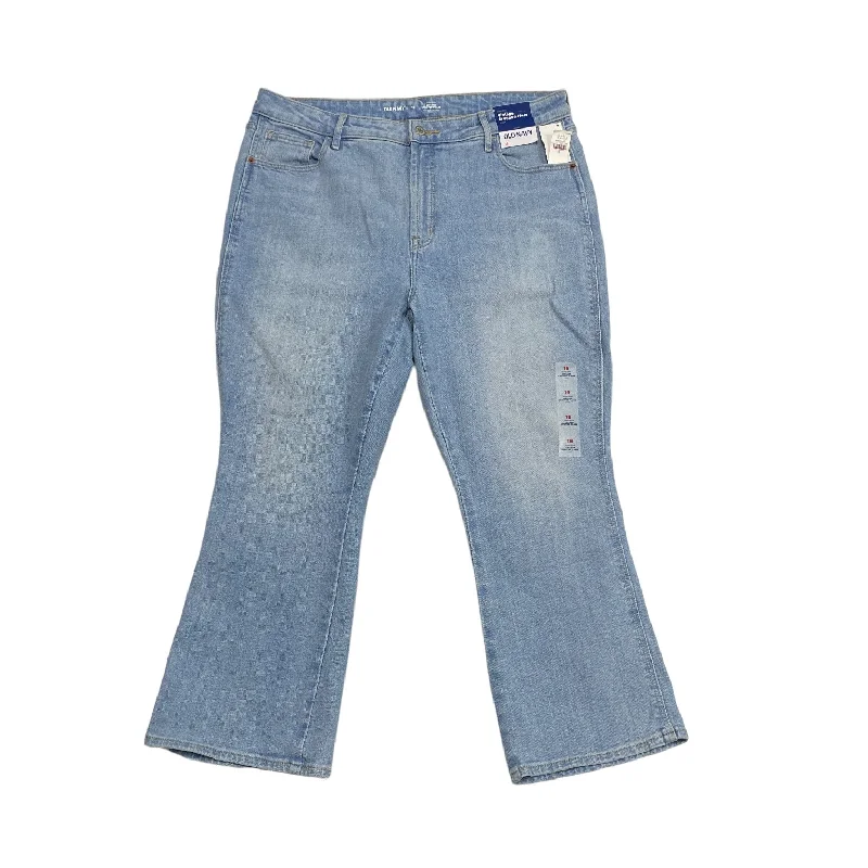 Minimal Tops Jeans Flared By Old Navy In Blue Denim, Size: 16