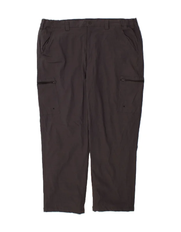 MOUNTAIN WAREHOUSE Mens Straight Cargo Trousers W42 L29  Grey Nylon