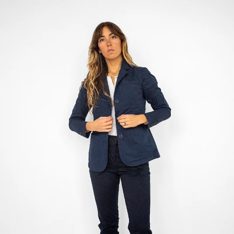 Women's Unstructured Navy Blazer