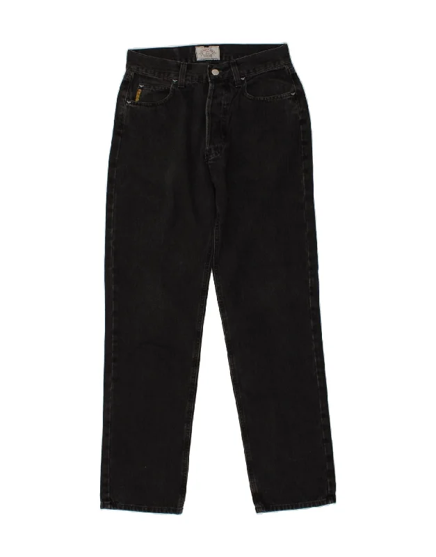 ARMANI Mens Straight Jeans W28 L32 Black Cotton