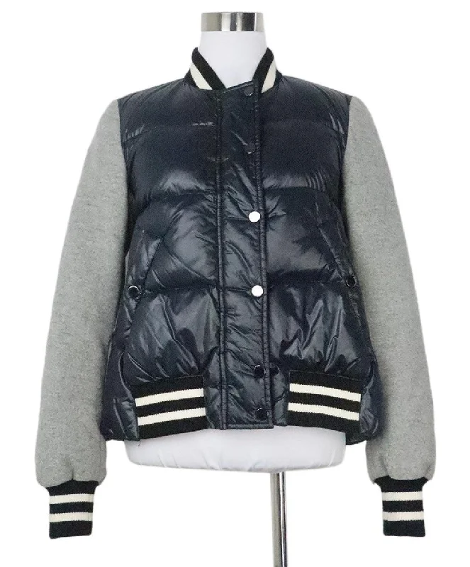 Veronica Beard Navy & Grey Puffer Jacket sz 0