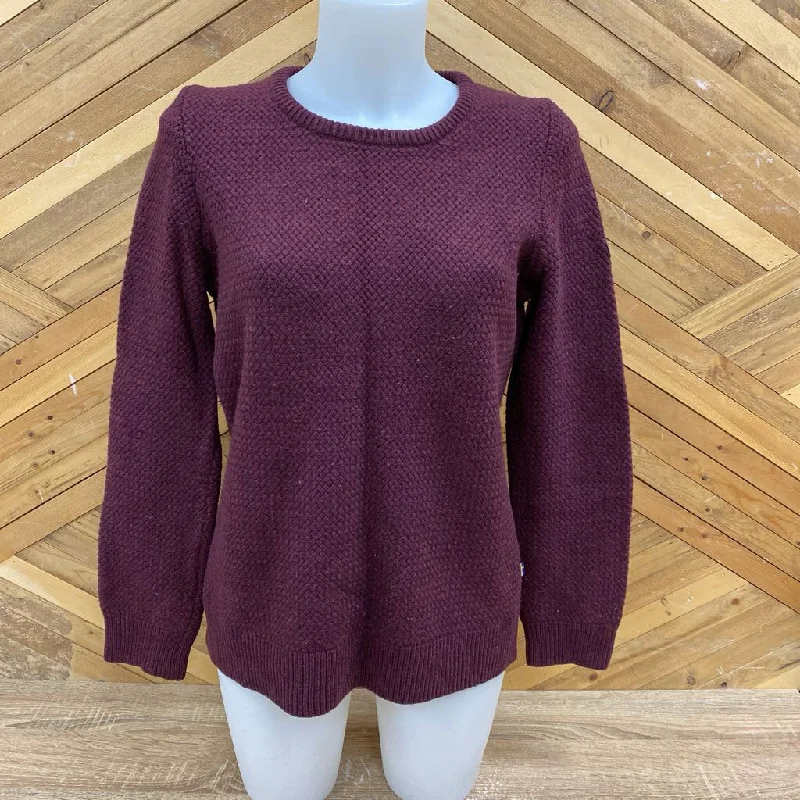 Fjallraven - Women's Ovik Nordic Wool Sweater - MSRP $200: Maroon-women-LG