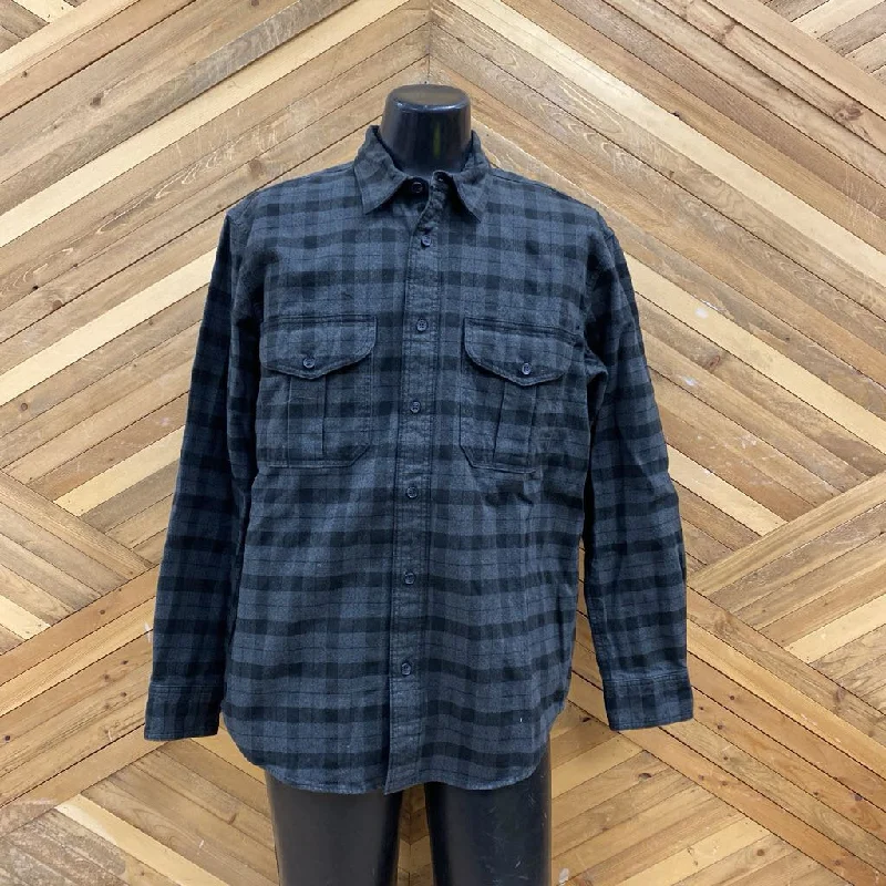 Filson - Men's Flannel Shirt - MSRP $195: Grey/Black-men-MD