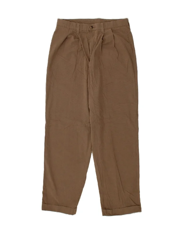 DOCKERS Mens Pegged Chino Trousers  W32 L30 Brown Cotton