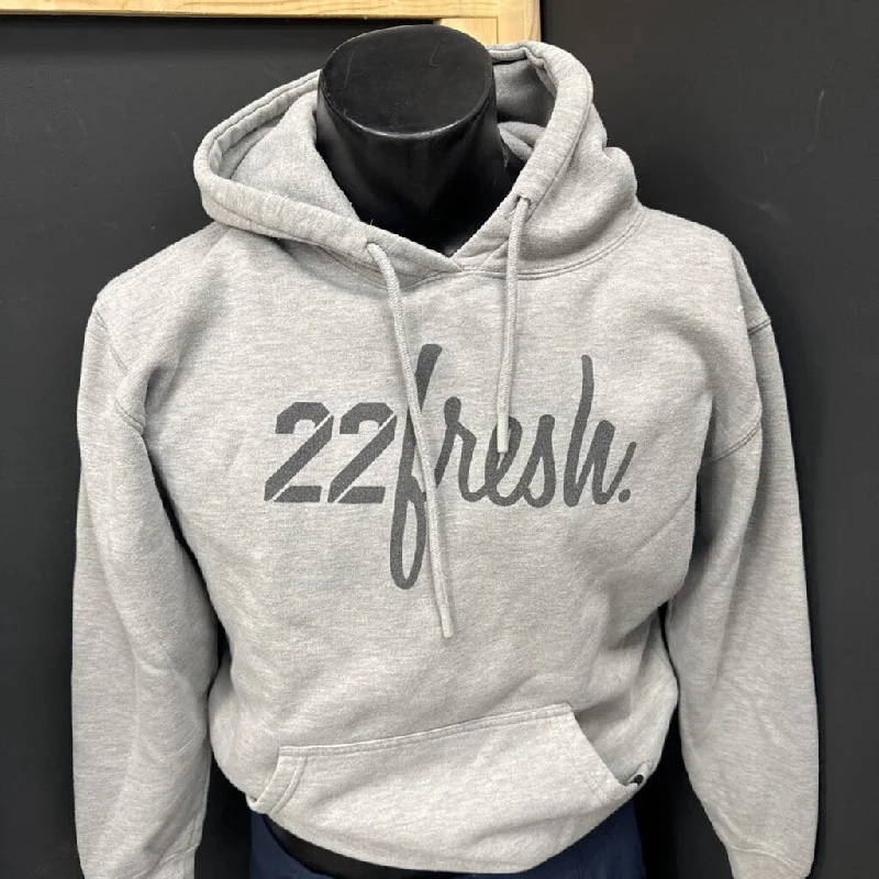 22 Fresh- Men's Hoodie- MSRP $90: Grey-men-SM