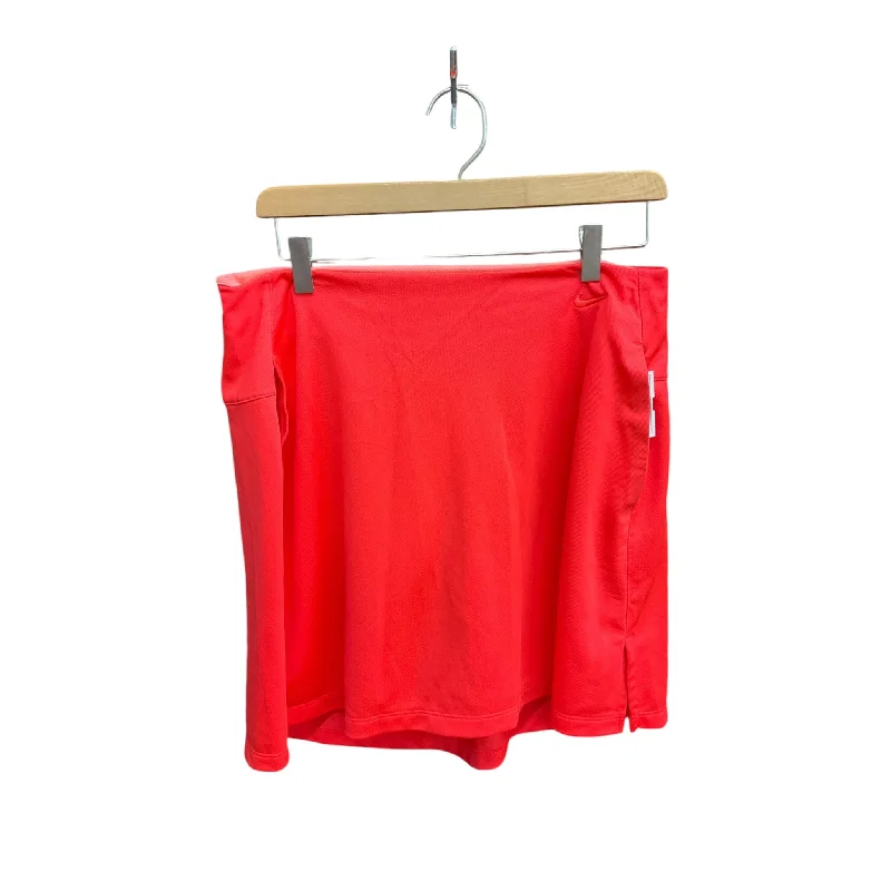 Sleek Tops Athletic Skort By Nike Apparel In Orange, Size: L