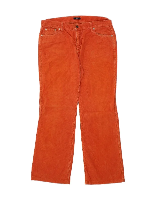 J. CREW Mens Bootcut Corduroy Trousers W32 L29 Orange