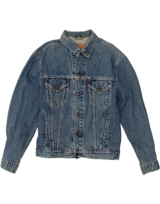 LEVI'S Mens Denim Jacket UK 40 Large Blue Cotton