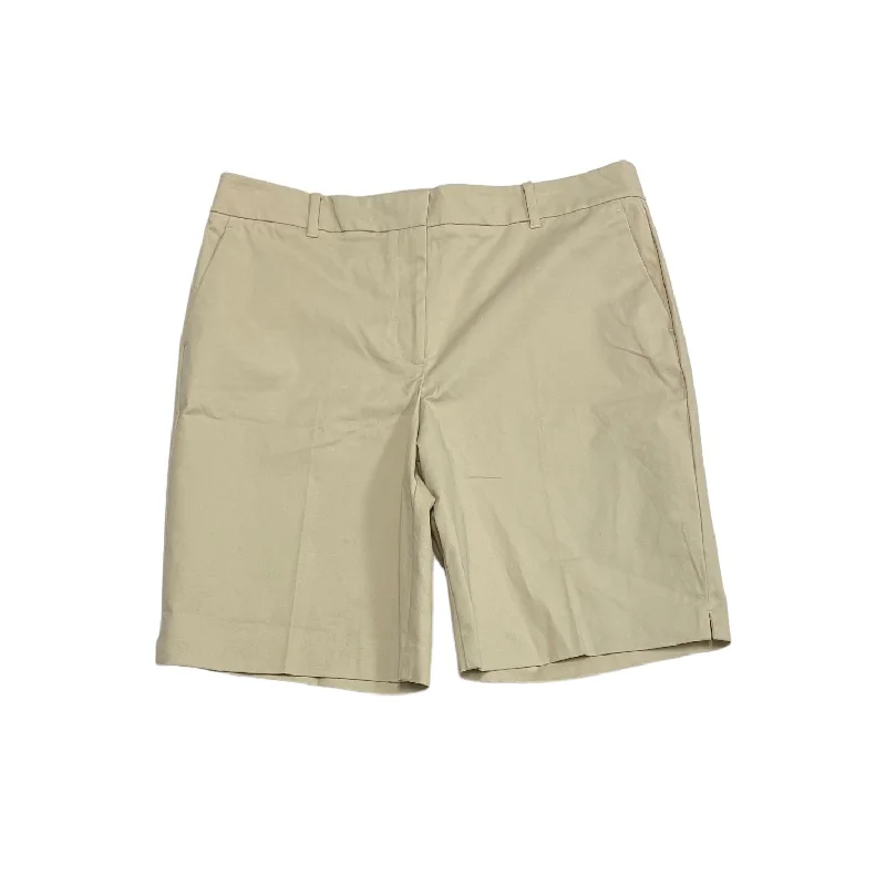 Sleek Pants Shorts By Ann Taylor In Tan, Size: 16