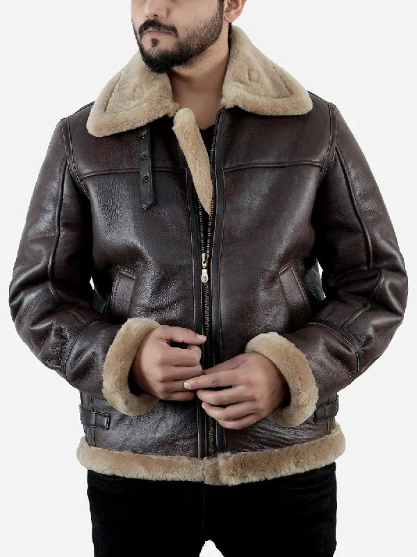 Jeffrey Brown B3 Leather Bomber Jacket